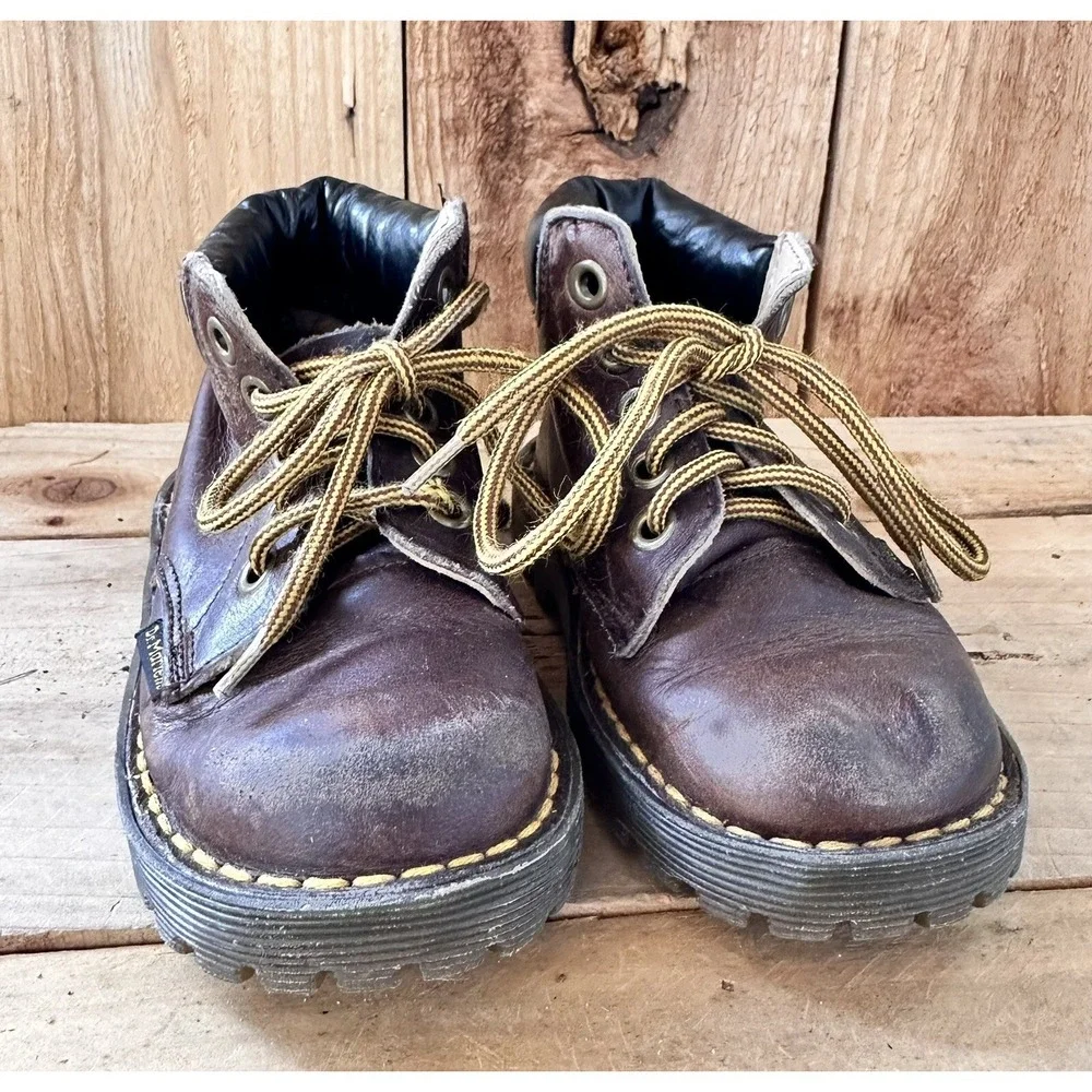 Dr. Martens 1460‎ Boots Kid's Sz 7 Toddler Air Cushion Made in England Brown